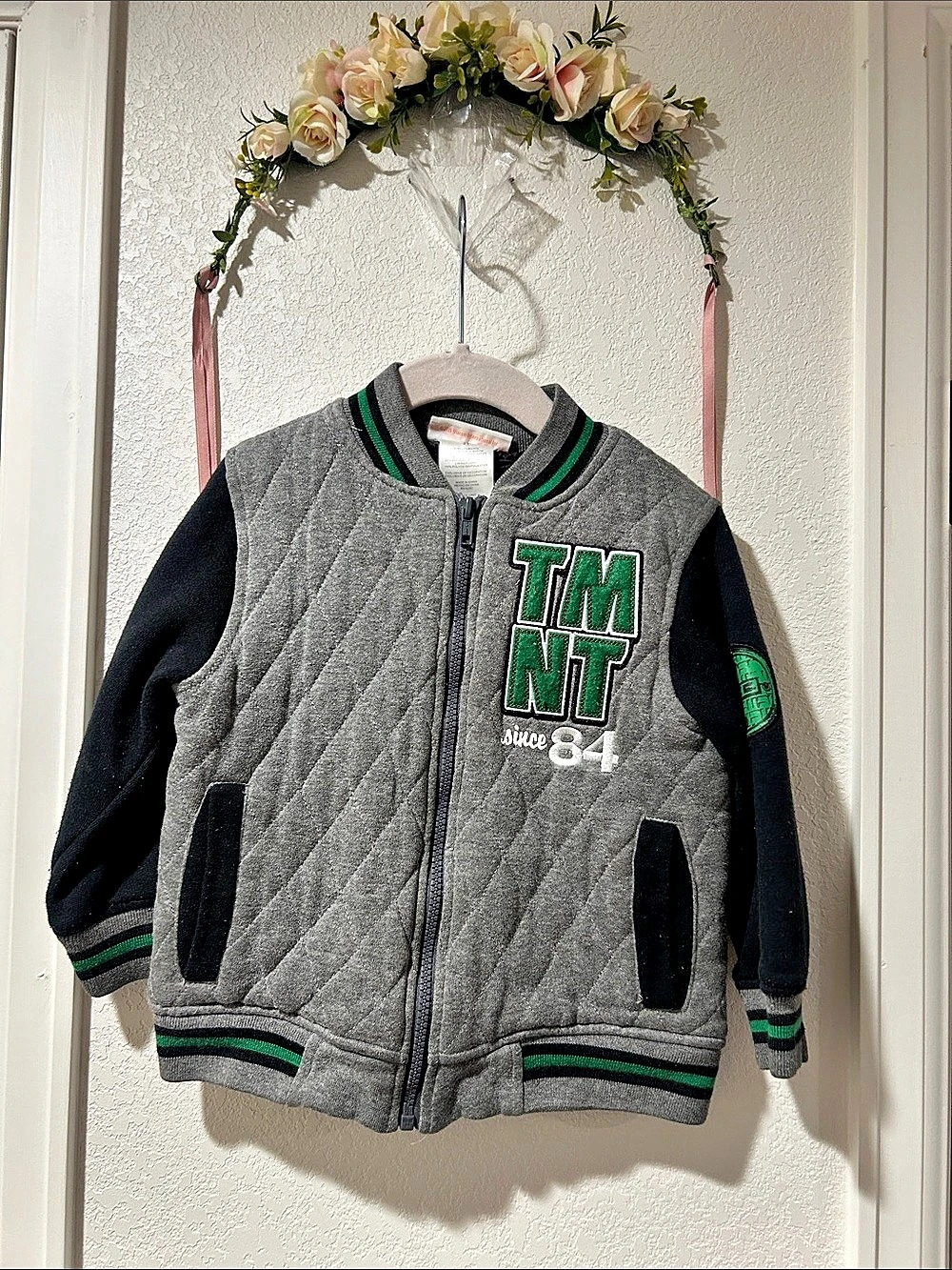 Nickelodeon Teenage Mutant Ninja Turtles Quilted Varsity Bomber Jacket